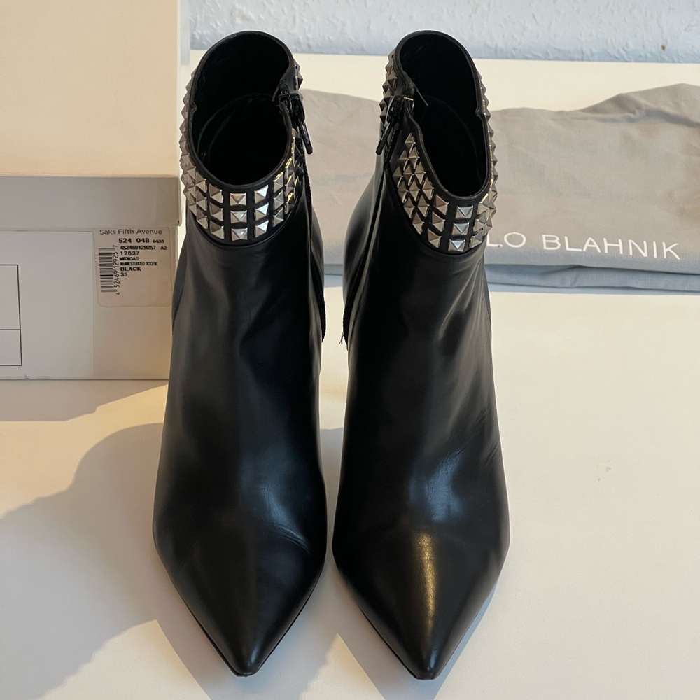 Manolo Blahnik M-Digas Studded Bootie